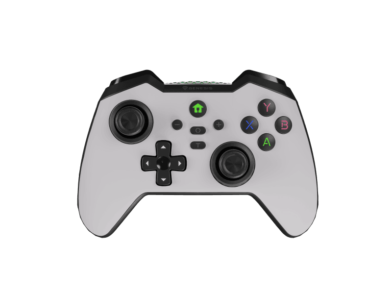 Controller wireless Genesis Mangan 400, tip Analog/Digital, interfata USB, bluetooth, numar butoane 19, lungime cablu 200 cm, acumulator 000 mAh, compatibilitate Android, iOS, MAC, Windows 10,11,7,8, alb