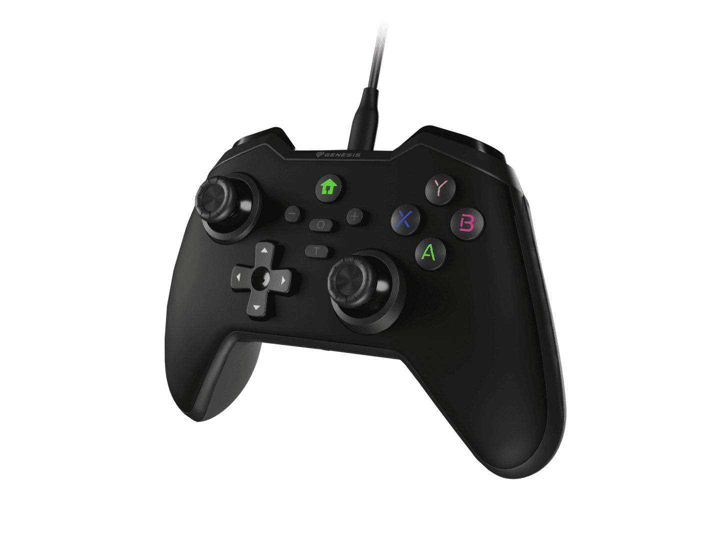 Controller cu fir Genesis Mangan 300, interfata USB, 19 butoane, negru