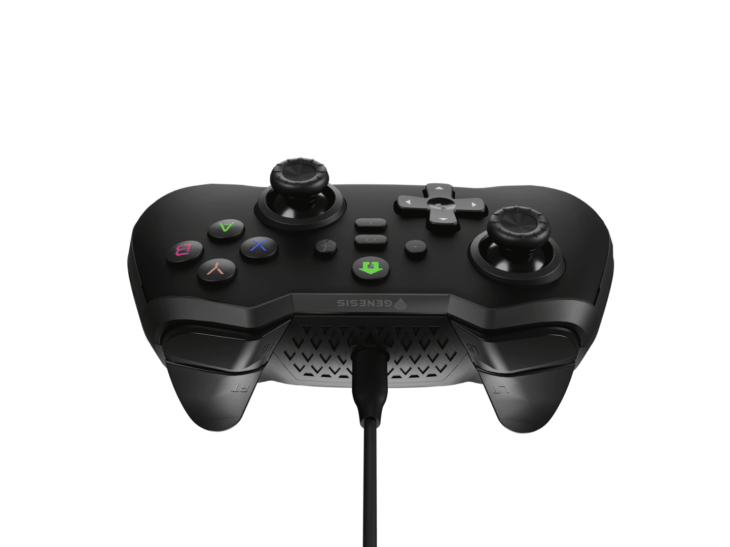 Controller cu fir Genesis Mangan 300, interfata USB, 19 butoane, negru