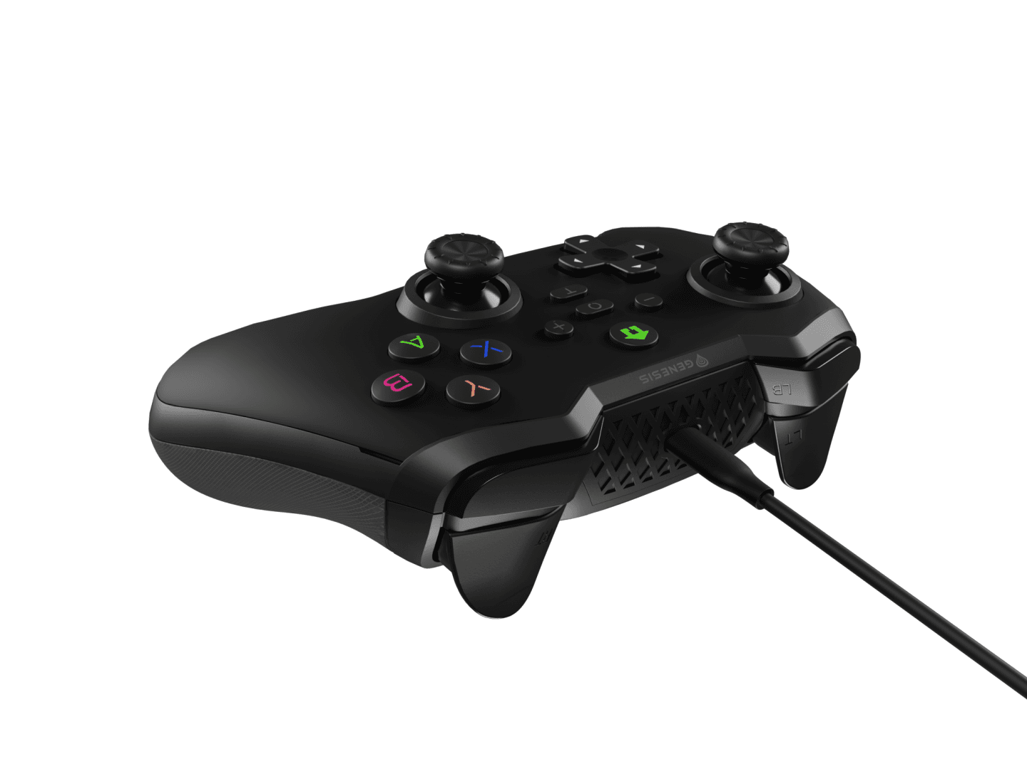 Controller cu fir Genesis Mangan 300, interfata USB, 19 butoane, negru