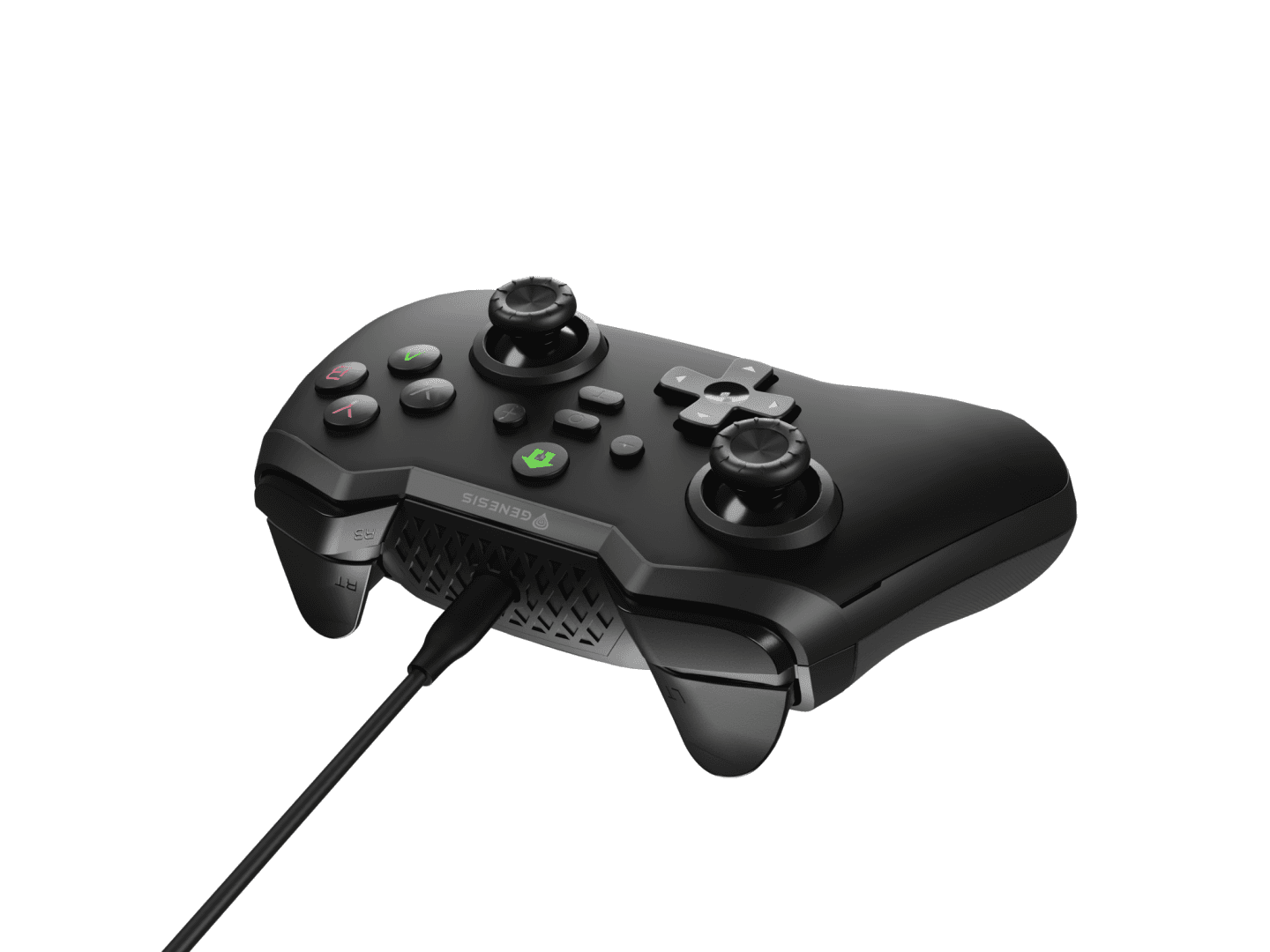 Controller cu fir Genesis Mangan 300, interfata USB, 19 butoane, negru