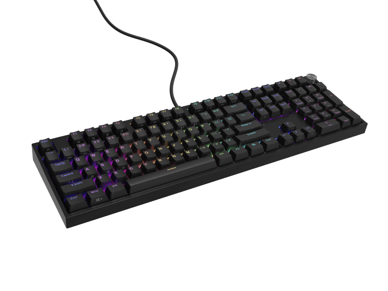 GAMING KEYBOARD GENESIS THOR 404 US LAYOUT RGB BACKLIGHT MECHANICAL BLACK GATERON YELLOW PRO