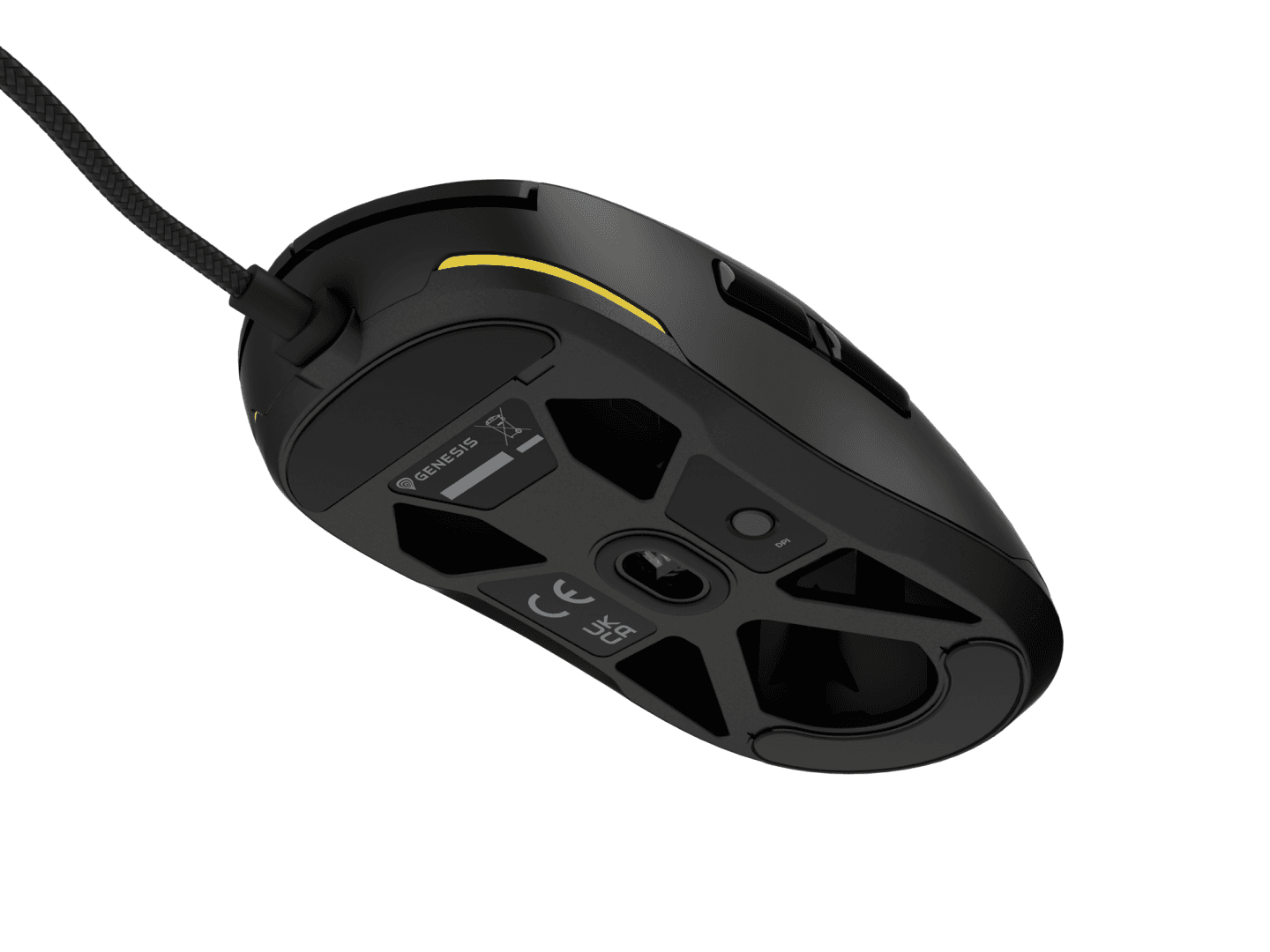 Mouse gaming cu fir Genesis Krypton 660, interfata USB, 12000 DPI, 6 butoane, iluminare RGB, negru