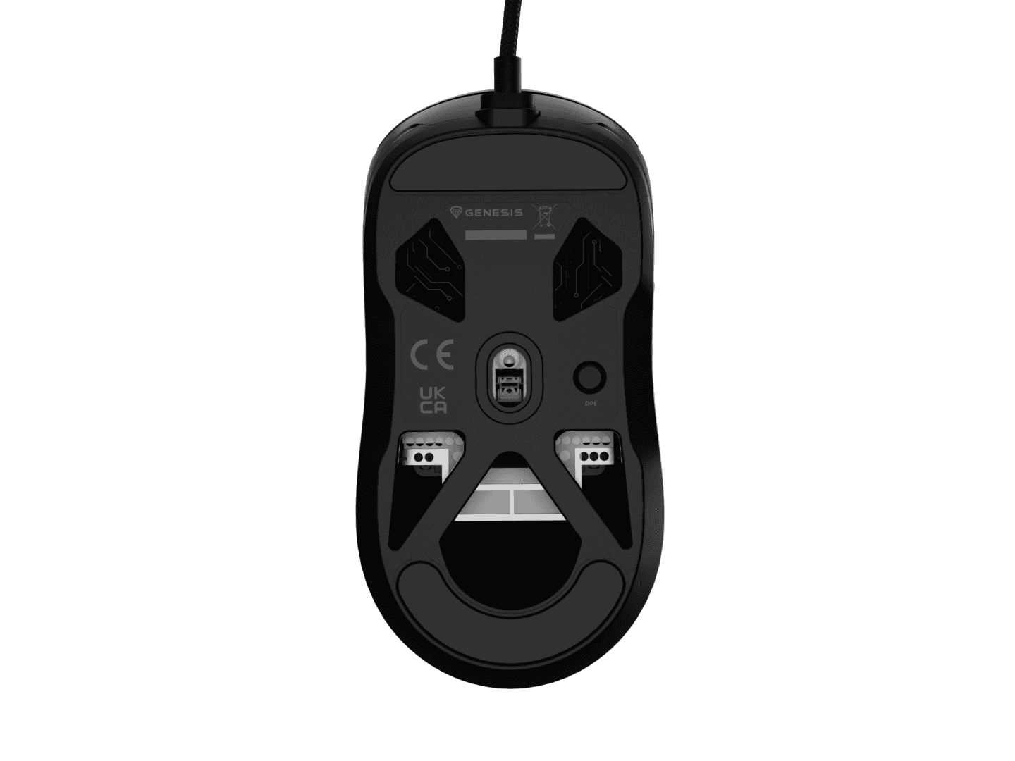 Mouse gaming cu fir Genesis Krypton 660, interfata USB, 12000 DPI, 6 butoane, iluminare RGB, negru