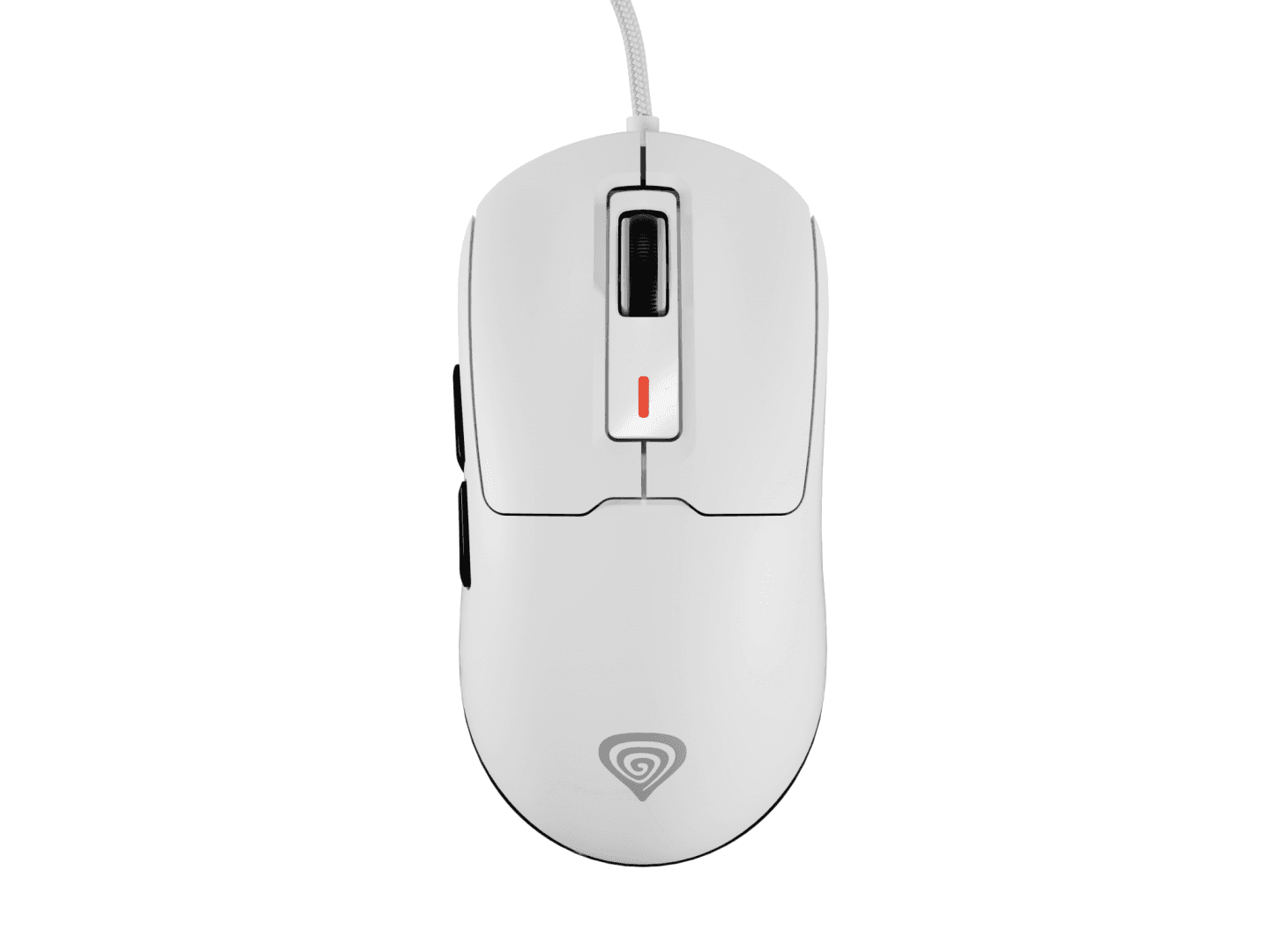 Mouse gaming cu fir Gensesis Krypton 660, interfata USB, 12000 DPI, 6 butoane, iluminare RGB, alb