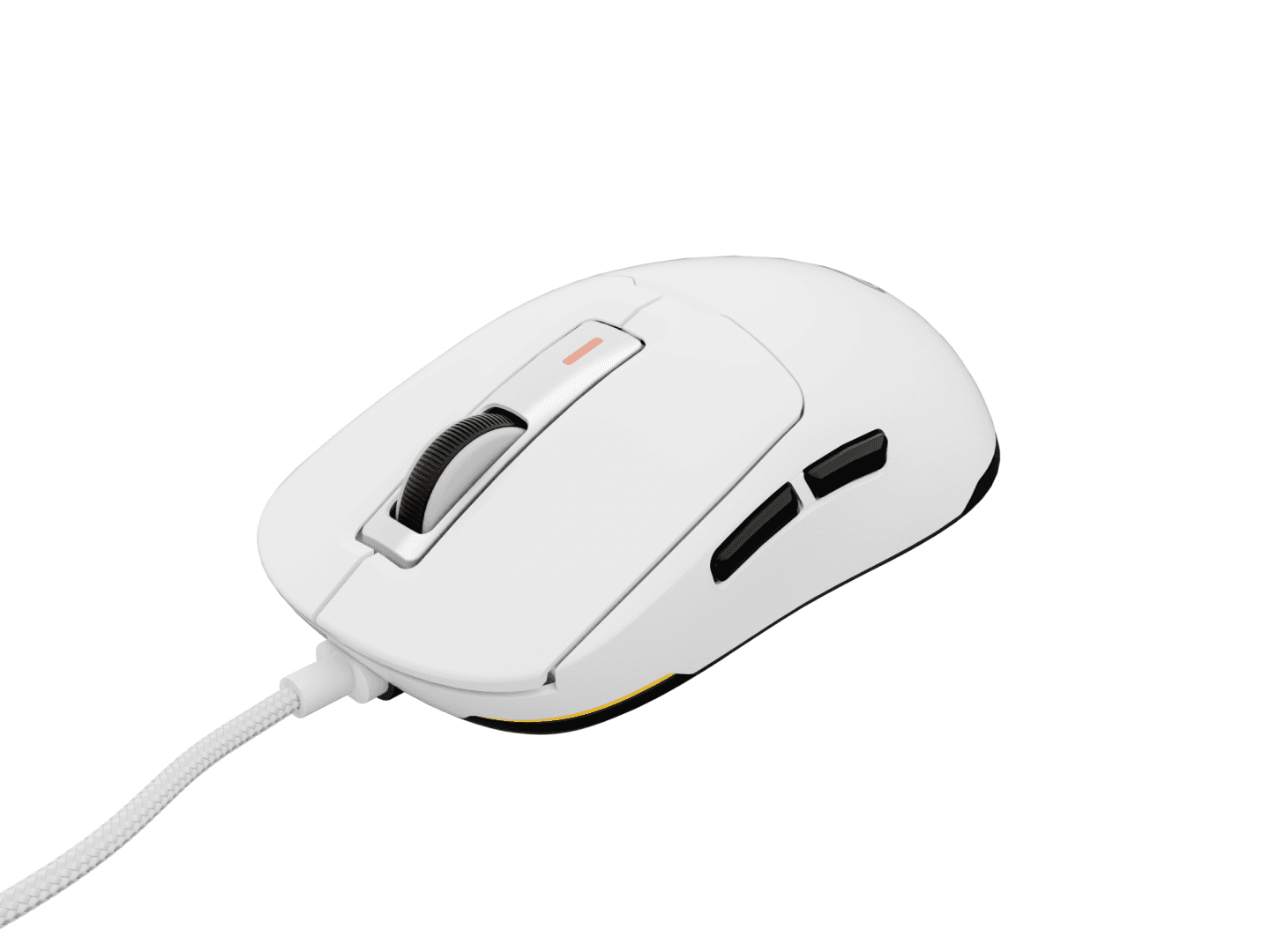 Mouse gaming cu fir Gensesis Krypton 660, interfata USB, 12000 DPI, 6 butoane, iluminare RGB, alb