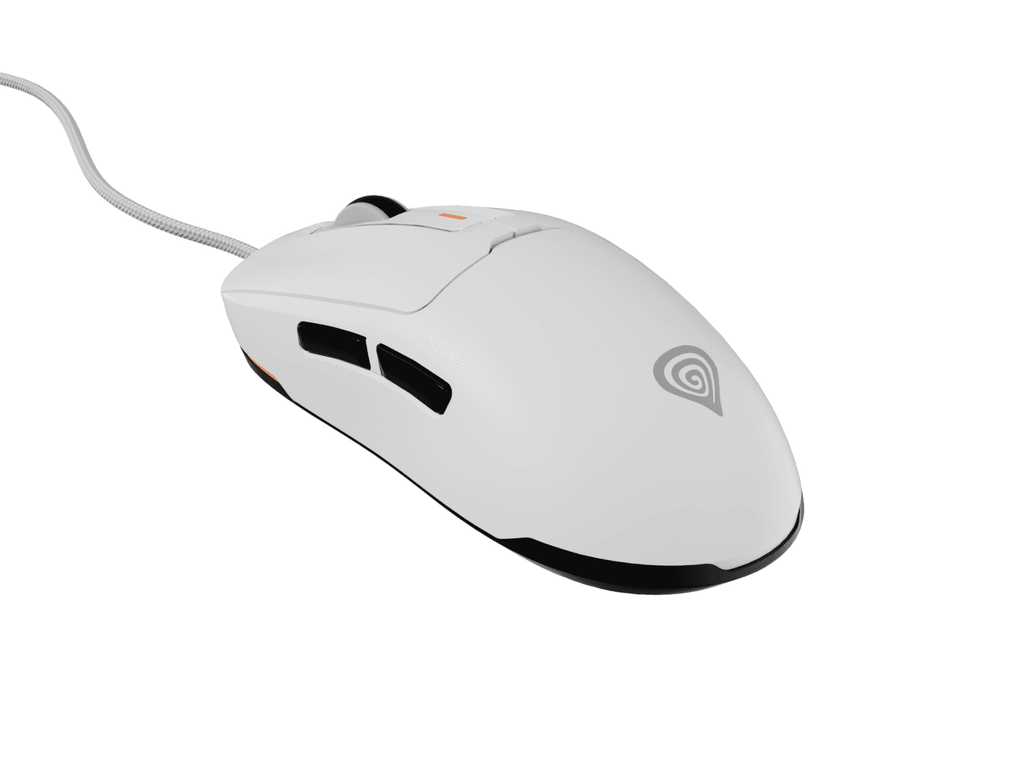 Mouse gaming cu fir Gensesis Krypton 660, interfata USB, 12000 DPI, 6 butoane, iluminare RGB, alb