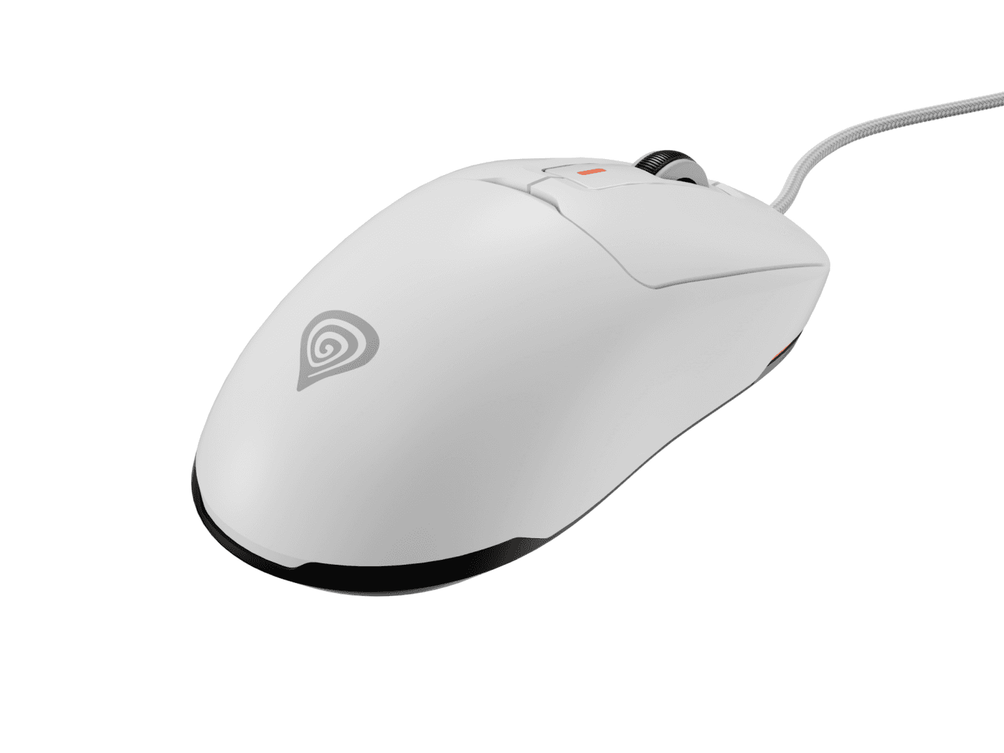 Mouse gaming cu fir Gensesis Krypton 660, interfata USB, 12000 DPI, 6 butoane, iluminare RGB, alb