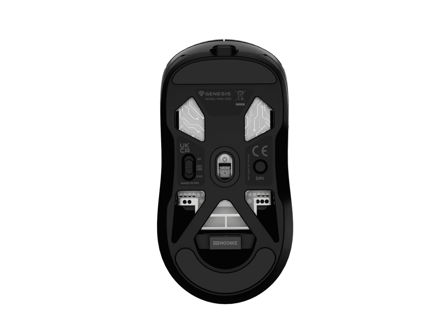 Mouse gaming wireless Gensesis Zircon 660 PRO, interfata USB, 26000 DPI, 6 butoane, iluminare RGB, negru
