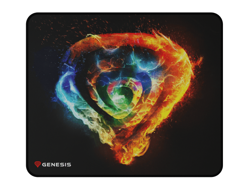 Mousepad Genesis Carbon 500 M FIRE G2, material cauciuc + material textil, dimensiuni 300 x 250 x 2.5 mm, multicolor