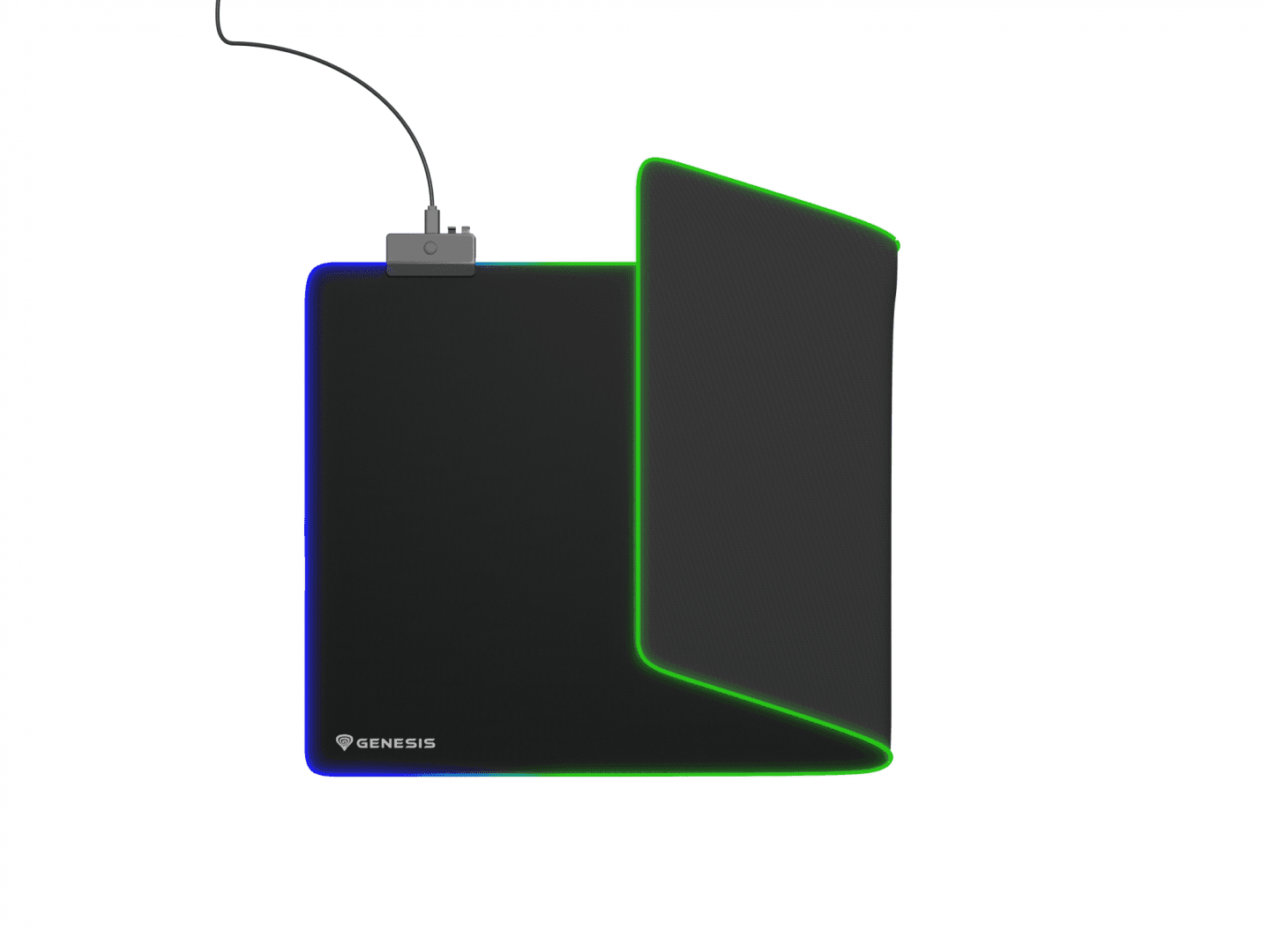 Mousepad Genesis Boron 500 XXL, iluminare RGB, material cauciuc + textil, dimensiuni 800x400x4 mm, negru