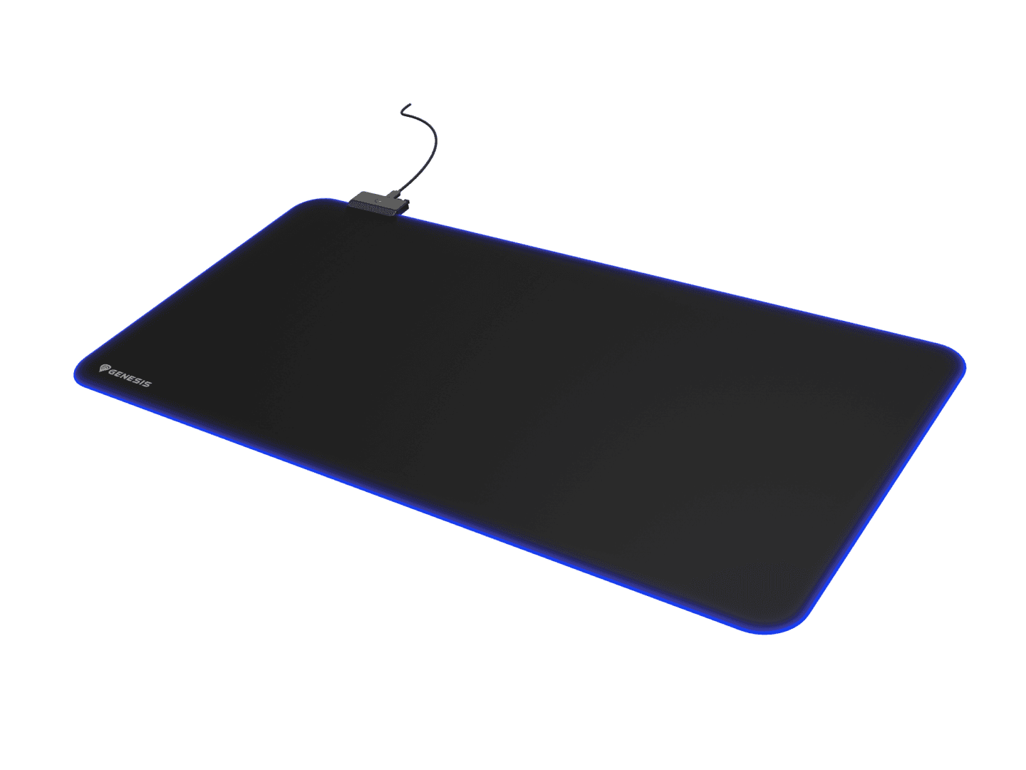 Mousepad Genesis Boron 500 XXL, iluminare RGB, material cauciuc + textil, dimensiuni 800x400x4 mm, negru