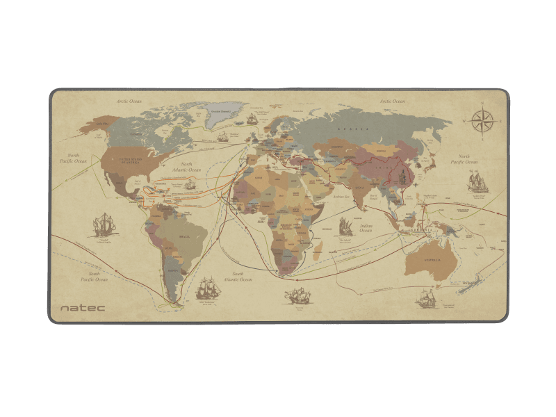 Mouspead Natec Discoveries Maxi, material cauciuc+textil, dimensiuni 800 x 400 x 3mm, multicolor