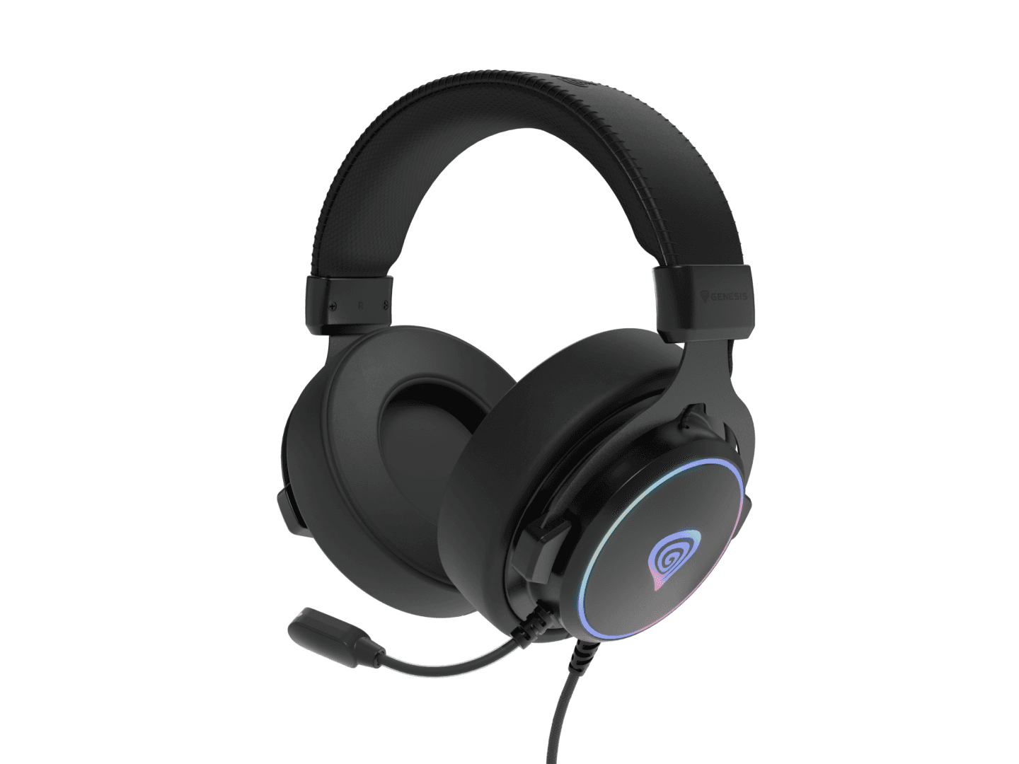 Casti gaming cu fir Genesis Neon 764, sunet 7.1 Surround, microfon, impendanta 32 ohm, frecventa raspuns 20 - 20.000 Hz, lungime cablu 220 cm, iluminare RGB, frecventa raspuns microfon 100 - 10000 Hz, sensibilitate microfon -42dB, impendanta microfon 2200 Ohm, negru