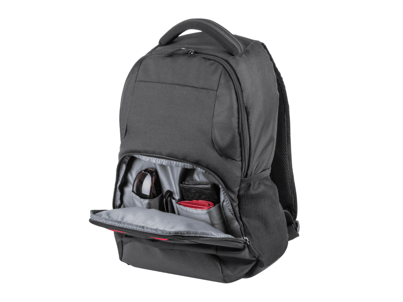 Rucsac laptop Natec Eland, compatibilitate dimensiune laptop 15.6", 3 compartimente, capacitate 22L, material Polyester 300D, negru