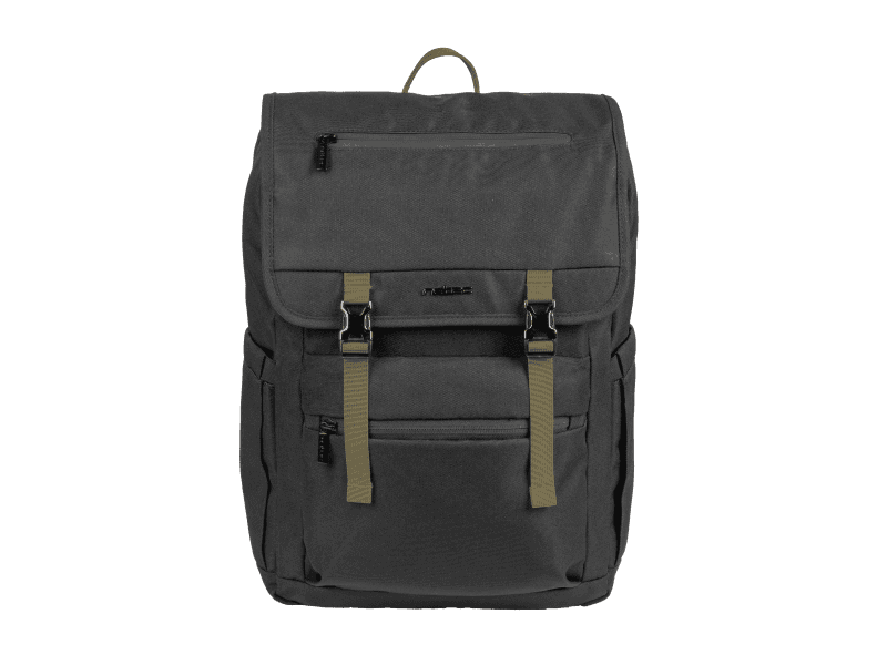 Rucsac laptop Natec Niala Hunter, compatibilitate dimensiune laptop 15.6", 4 compartimente, capacitate 18L, material 100% recycled p olyester, negru/verde