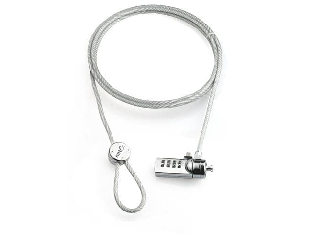 Cablu de securitate laptop Natec, lungime cablu 180 cm, material metal, gri