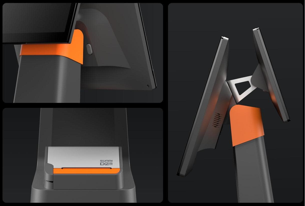 SUNMI DESKTOP POS SYSTEM L1586 D2s PLUS (15.6"+15.6", 2GB + 16GB, Printer 80mm, WIFI, Adapter EU)