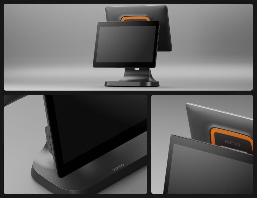 SUNMI DESKTOP POS SYSTEM L1573 T2s LITE EN (15.6" + 15.6", 4GB + 64GB, WiFi, EU Adapter)