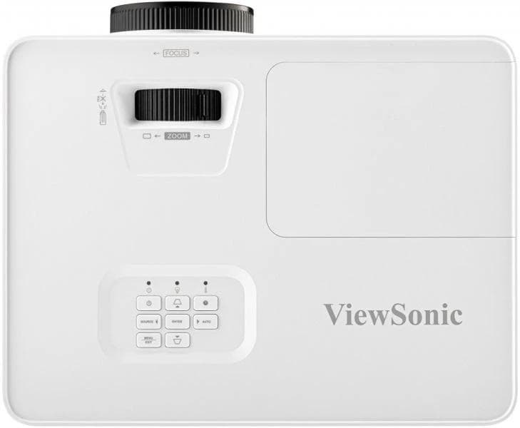 Videoproiector Viewsonic PA700W, WXGA 1280* 800, 4.500 lumeni, 12.500:1, lampa 4.000 ore/ 12.000 ore ecomode, zoom optic 1.1x, dimensiune maxima imagine 300", distanta maxima de proiectie 11 m, 25- 34 dB, D-sub, 2* HDMI, audio in/ out, USB Type A (Power): 1 (5V/1.5A), boxa 3W, RS232, 2.7 kg, cabu