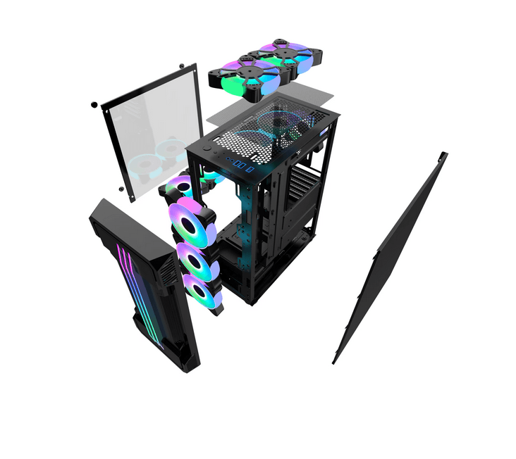 Carcasa PRO GAMING ZERG Mid Tower ARGB Negru