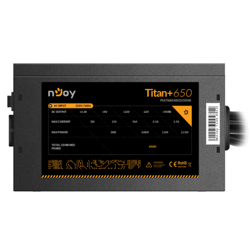 Sursa NJOY TITAN+ 650W 80+ BRONZE