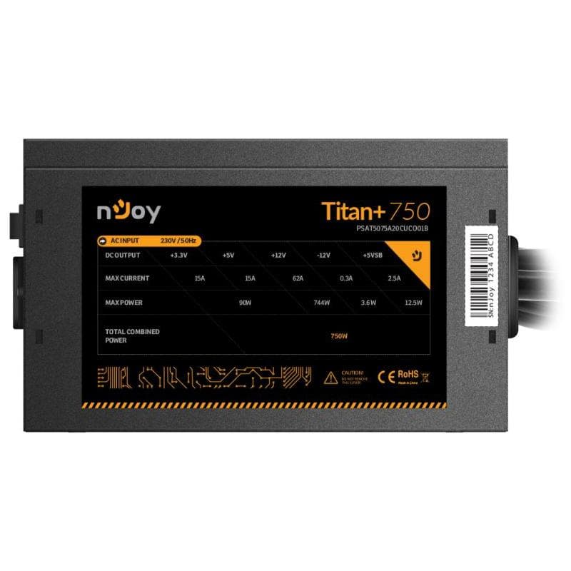 Sursa NJOY TITAN+ 750W 80+ BRONZE