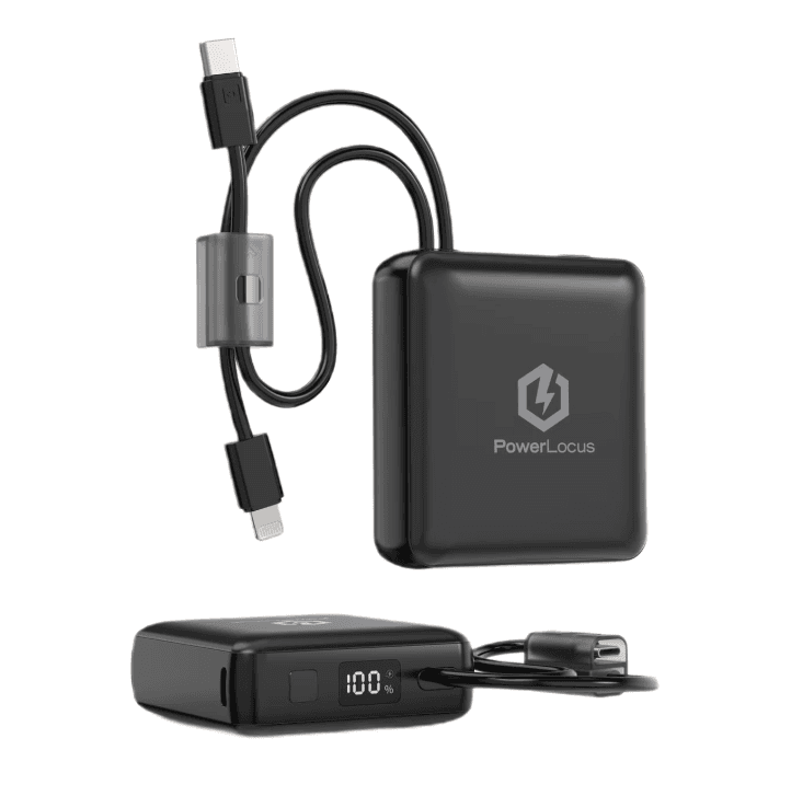 Baterie externa PowerLocus 10000mAh, capacitate: 10.000 mAh/3,85 V/38,5 Wh, tip baterie: Li-Polymer, negru