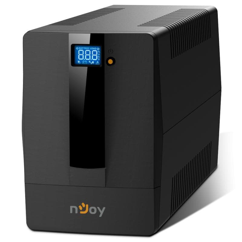 UPS nJoy Horus Plus 1500, 1500VA/900W, Afisaj LCD cu ecran tactil, 4 Prize Schuko cu Protectie, Repornire Automata, RJ11 protectie pentru linia de telefon/modem, Posibilitatea de monitorizare si control prin USB, LAN si internet, port de comunicare USB, rata de eficienta pana la 90%