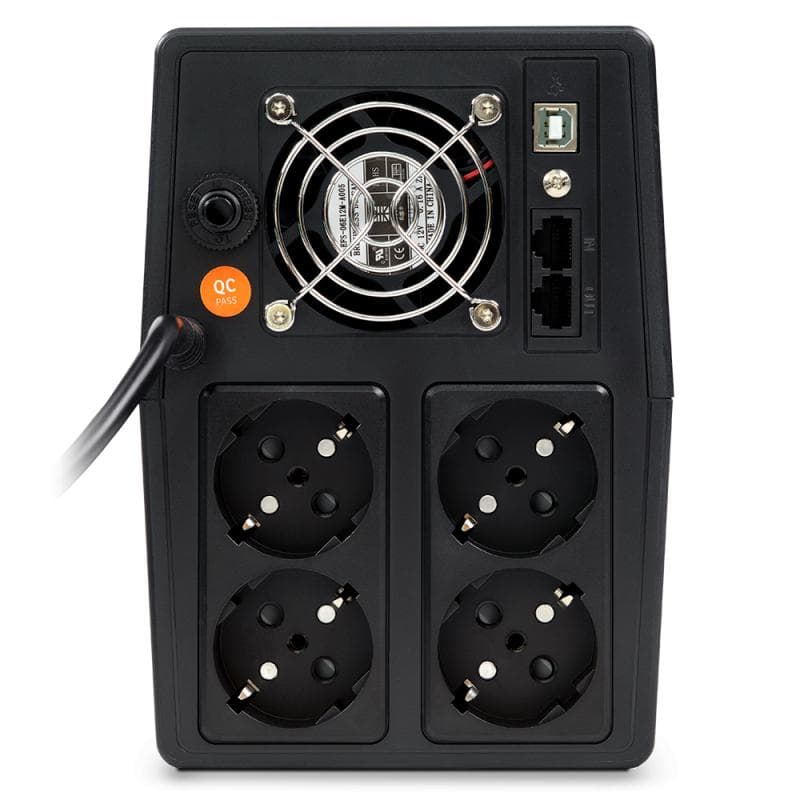 UPS nJoy Horus Plus 1500, 1500VA/900W, Afisaj LCD cu ecran tactil, 4 Prize Schuko cu Protectie, Repornire Automata, RJ11 protectie pentru linia de telefon/modem, Posibilitatea de monitorizare si control prin USB, LAN si internet, port de comunicare USB, rata de eficienta pana la 90%