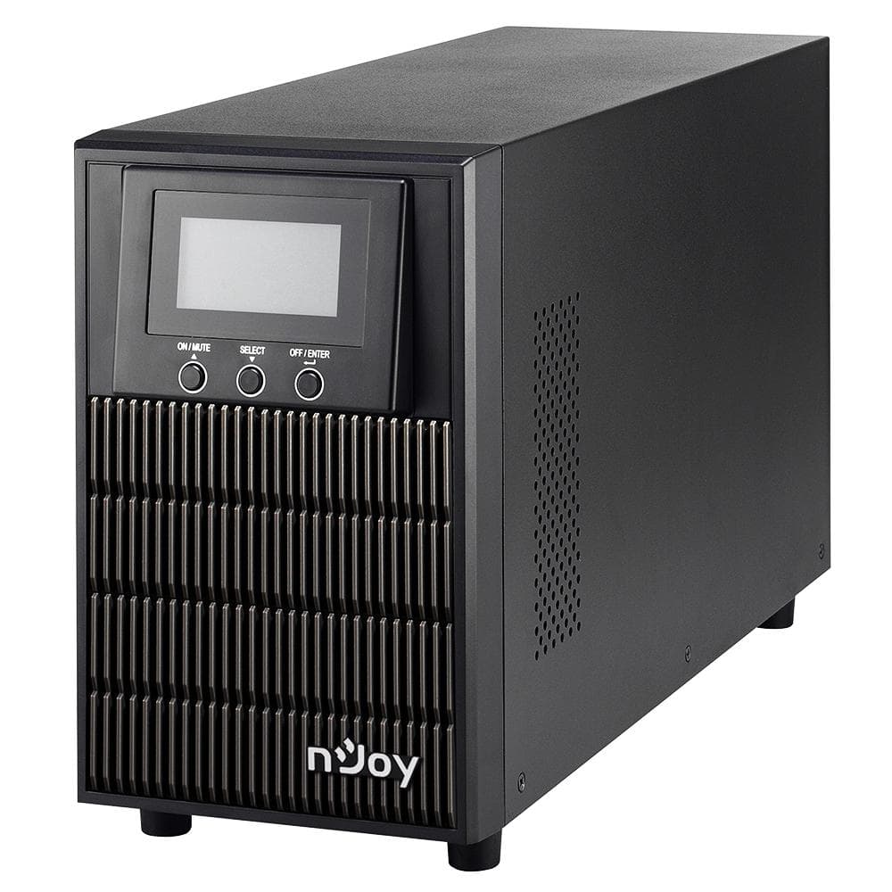 UPS nJoy Aten PRO 2000, 2000VA/ 1800W, On-line, LCD Display, 3 Prize Schuko cu Protectie, Management, Tower, Dubla conversie, Frequency Range 40Hz ~ 70 Hz, Connection port RS232 / USB / Intelligent Port, Dimensiuni: 397 x 145 x 220 mm, Greutate: 17 kg, Negru