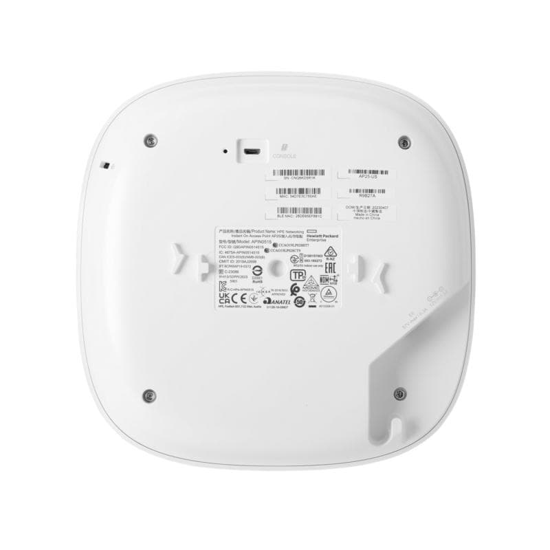 HPE Networking Instant On Indoor Access Point Wi-Fi 6 4x4 (RW) AP25
