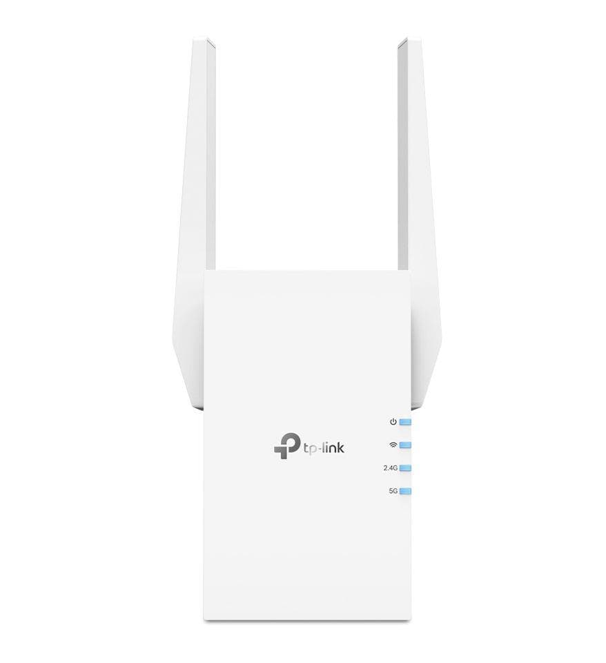 TP-link AX3000 Wi-Fi Mesh Range Extender, RE705X, 1 Port Ethernet Gigabit, 2 Antene externe, Standarde Wireless IEEE 802.11a/n/ac/ax 5GHz, IEEE 802.11b/g/n/ax 2.4GHz, frecventa 2.4, 5 Ghz, 574 Mbps at 2.4GHz, 2402 Mbps at 5GHz.