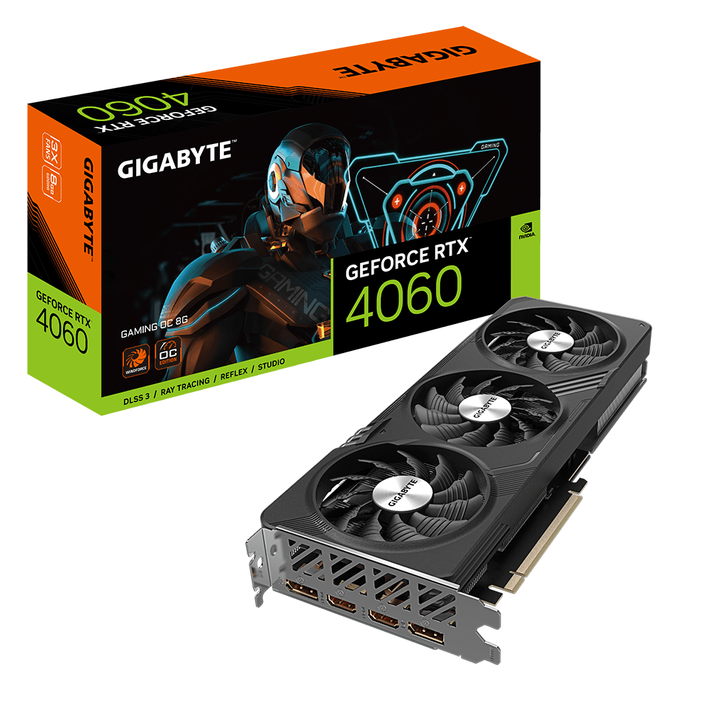 Placa video Gigabyte GeForce RTX 4060 GAMING OC 8GB,GDDR6, 128 bit, PciExpress 4.0, 2xDisplayPort 2xHDMI