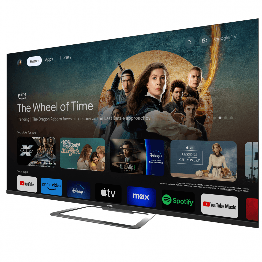 QLED TV HORIZON 4K-GTV 43HQ8590U/D, 43" QLED, 4K Ultra HD (2160p), Dolby Vision HDR / HDR10 / HLG, Digital TV-Tuner DVB- S2/T2/C, CME 800Hz, Googlecast + Google Assistant + BT, Contrast 3000:1, 350 cd/m2,1x LAN (RJ45), 1x CI+, 4x HDMI (v2.0), 2x USB v(2.0), 1x USB (v3.0),1x AV IN(Mini), 1x AUX, 1x