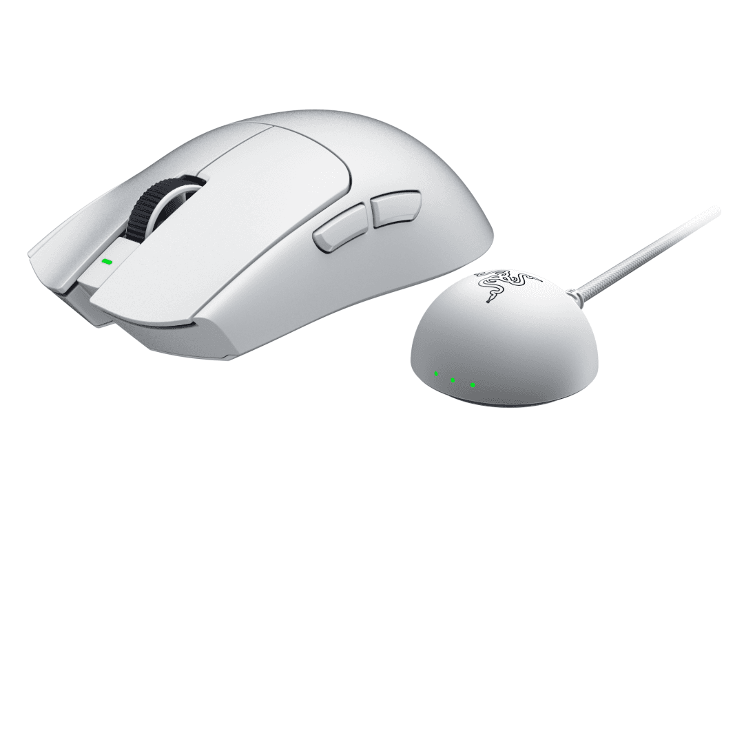 Mouse wireless Razer Viper V4 Pro, Razer™ Focus Pro 50K Optical Sensor Gen-3, durata de viata baterie pana la 180 ore, switch Razer™ Optical Mouse Switches Gen-4, alb