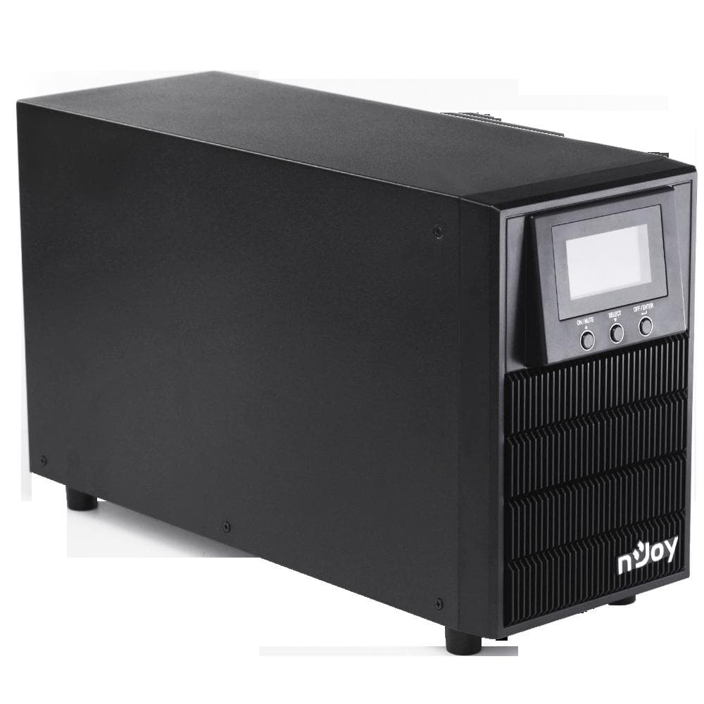 UPS nJoy Aten PRO 2000, 2000VA/ 1800W, On-line, LCD Display, 3 Prize Schuko cu Protectie, Management, Tower, Dubla conversie, Frequency Range 40Hz ~ 70 Hz, Connection port RS232 / USB / Intelligent Port, Dimensiuni: 397 x 145 x 220 mm, Greutate: 17 kg, Negru