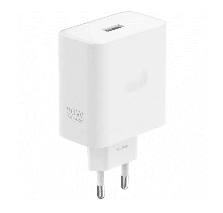 Incarcator retea Realme SuperVooc 80W, Fast Charging, USB-A, Alb