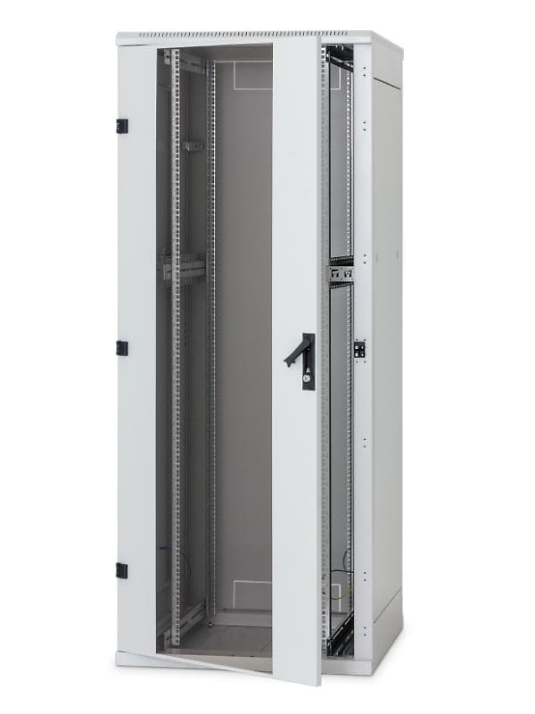 Rack de podea 19 Triton 27U 600x1000mm usa fata metal perforat panouri laterale/spate detasabile sectiuni pentru ventilatie activa,sectiuni acces cabluri sus/jos/spate IP20 gri