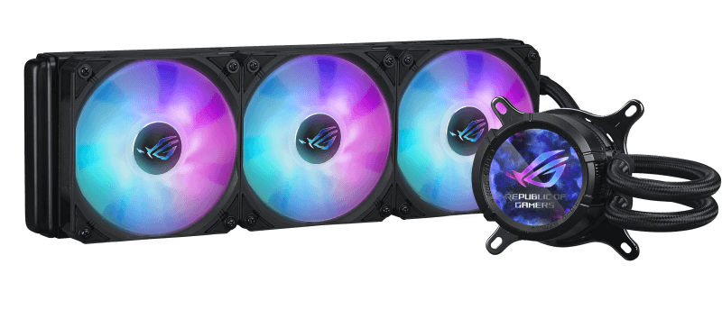 Cooler CPU ASUS ROG Strix LC III 360 ARGB LCD BLACK 3x Fan Slots 120mm, Speed: 800-2200 RPM, 36dB, Intel: LGA 1700, 1200, 115x, AMD: AM5,AM4