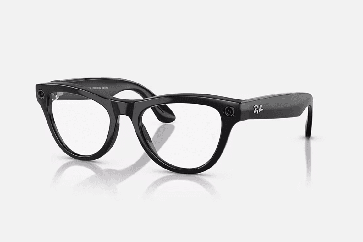 Ray-Ban Meta Skyler AI Glasses Shiny Black/Transitions Amethyst