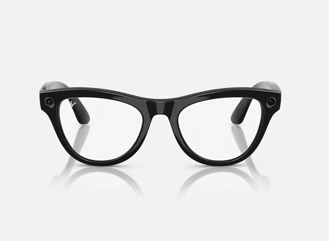 Ray-Ban Meta Skyler AI Glasses Shiny Black/Transitions Amethyst