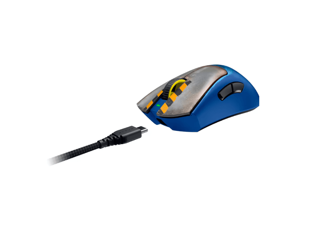 Mouse Razer DeathAdder V3 Pro Fortnite Edition optic, numar butoane progamabile 5, rezolutie 30000 DPI, durata de viata baterie pana la 90 ore - 1000Hz, Pana la 24 ore - 4000Hz + HyperPolling Wireless Dongle