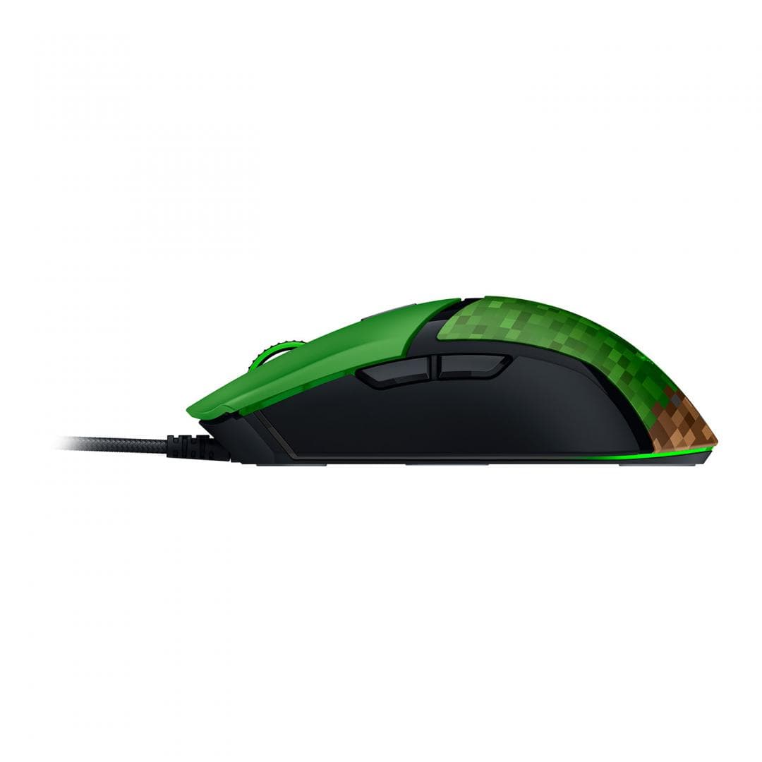 Mouse cu fir gaming Razer Cobra Razer Minecraft Edition, rezolutie 8500 DPI, 6 butoane programabile, iluminare RGB, negru