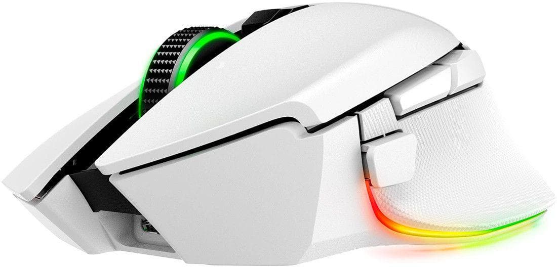 Razer Basilisk V3 Pro 35K, wireless, bluetooth, rezolutie maxima 35000 DPI,  iluminare Razer Chroma™ RGB, senzor Focus Pro 35K Optical Sensor Gen-2,  alb
