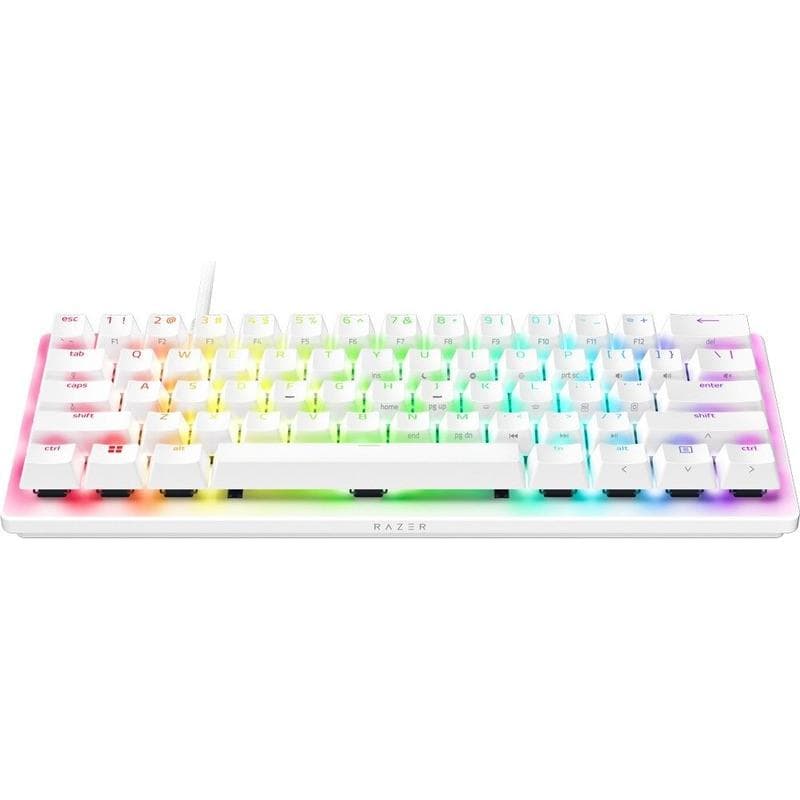Tastatura Razer Huntsman V3 Pro Mini, swtich Razer™ Analog Optical Switch Gen-2, iluminare Razer Chroma RGB, US layout, alb