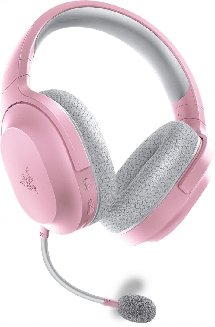 Casti cu microfon Razer Barracuda X - Quartz (2022) wireless,  Wireless Multi-platform Gaming and Mobile Headset, USB-C, 20 Hz – 20 kHz, 32ohm, 96db, driver 40mm, roz