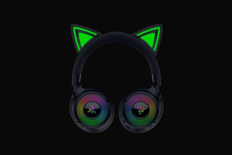 Casti wireless Razer Kraken Kitty V3 Pro, THX Spatial Audio, iluminare RGB, frecventa raspuns 20 Hz - 28 kHz,  microfon detasabil unidirectional, negru