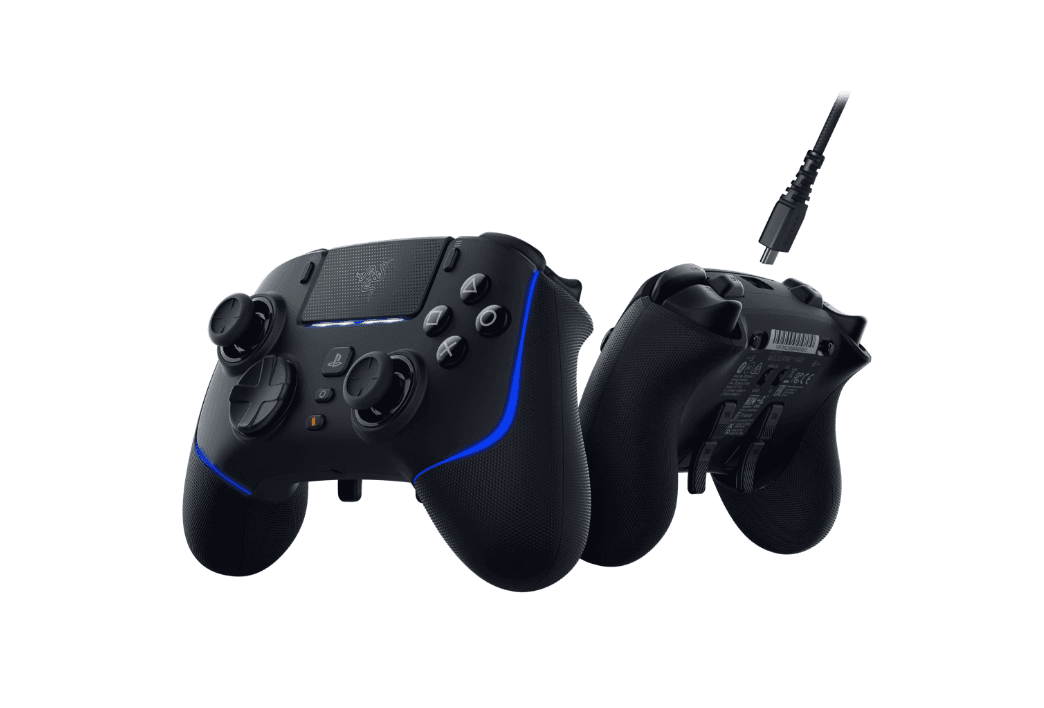Controller Razer Wolverine V2 Pro pentru PS5 si PC, conectivitate HyperSpeed Wireless si cu fir, lumini razer Chroma, butoane mecanice Razer™ Mecha-Tactile, durata de viata baterie pana la 10 ore cu Chroma, pana la 28 de ore fara Chroma, negru