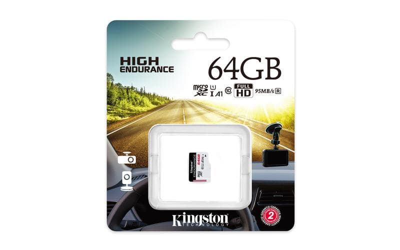 Card de Memorie Micro SDXC Kingston High Endurance, 64GB, Adaptor SD, Class 10